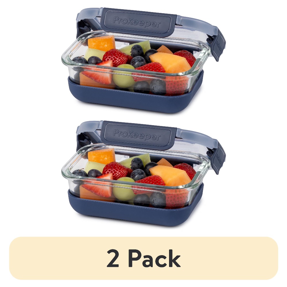 Food Storage Design - ชุดภาชนะเก็บอาหารแก้ว 2 ชิ้น ขนาด 1.6 ถ้วย