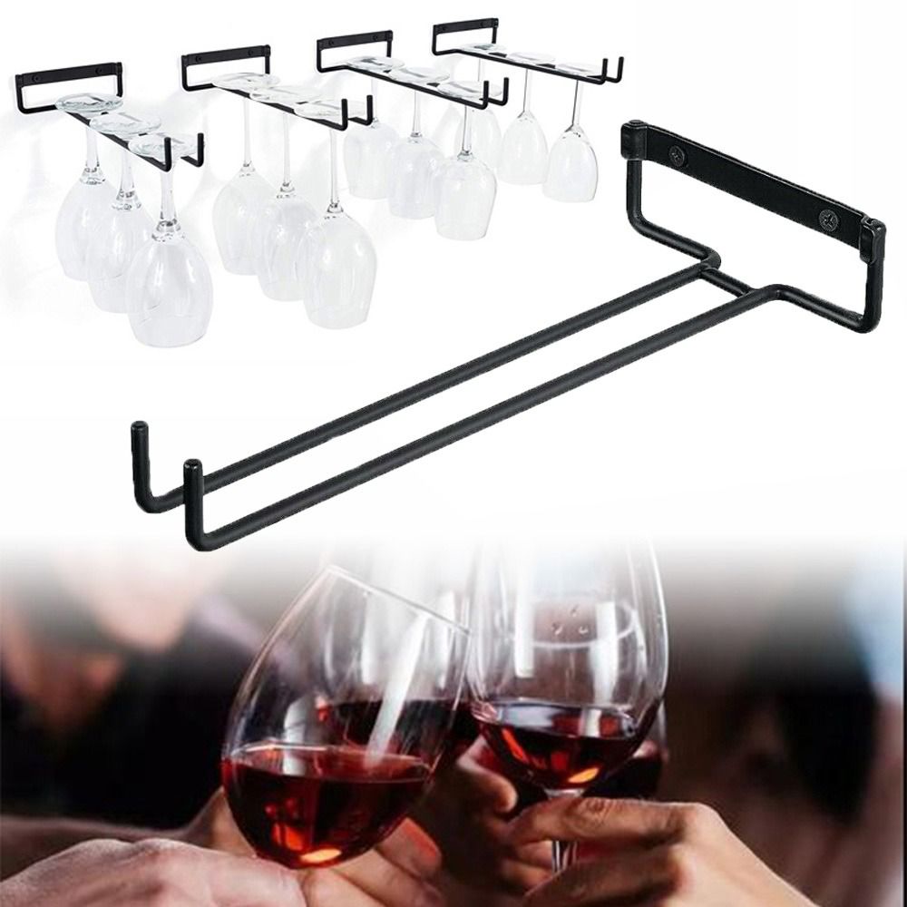 Food Storage Shelving - ติดผนัง Stemware ผู้ถือแก้วไวน์ผู้ถือถ้วยแขวน Goblet แขวนชั้นวางของ