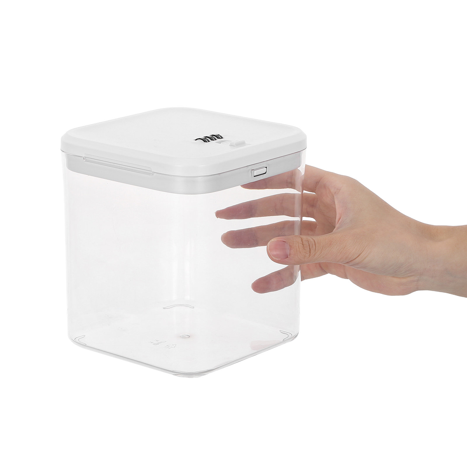 Lock And Lock Food Storage - กล่องล็อคใสแบบซ้อนได้สำหรับเก็บอาหารในตู้เย็น พร้อมกุญแจรหัส ป้องกันเด็ก ใช้เก็บยา ยาเม็ด หรือของใช้ส่วนตัวอย่างปลอดภัย