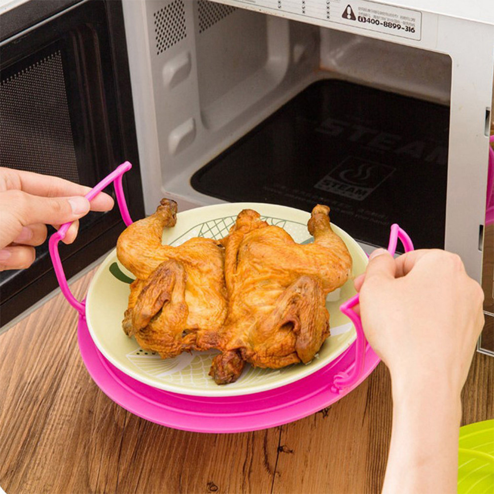 Food Storage Rack For Kitchen - ชั้นวางจานในครัวถาดนึ่งอเนกประสงค์แบบพับได้ไมโครเวฟปลอดภัยอุปกรณ์เสริมหม้อหุงข้าวทนความร้อน PP