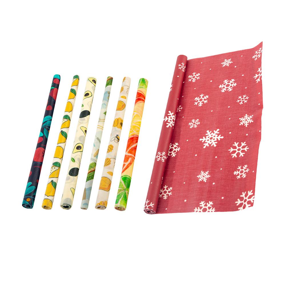 Beeswax Food Wrap - Bee Wax ผ้าสดกระดาษเกรดอาหารซีลแพคเกจม้วน Reusable ผ้ากล่องเก็บผลไม้อาหาร Wraps
