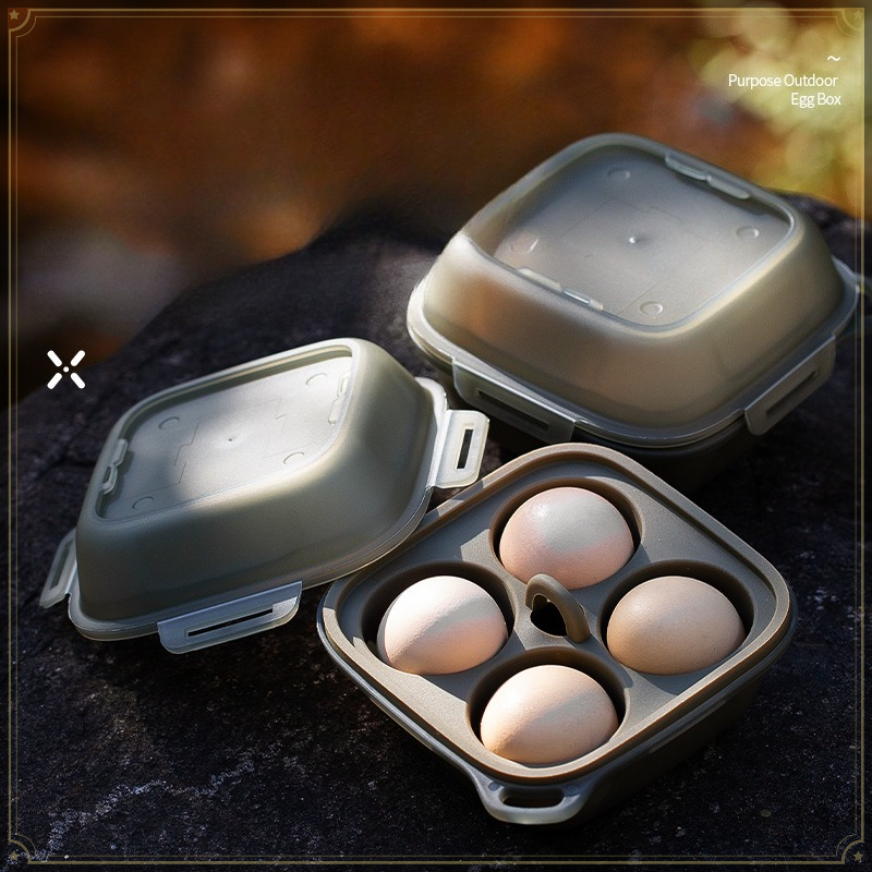 Egg Storage Holder - กล่องเก็บไข่ 2 ใน 1 แบบพกพา กันกระแทก