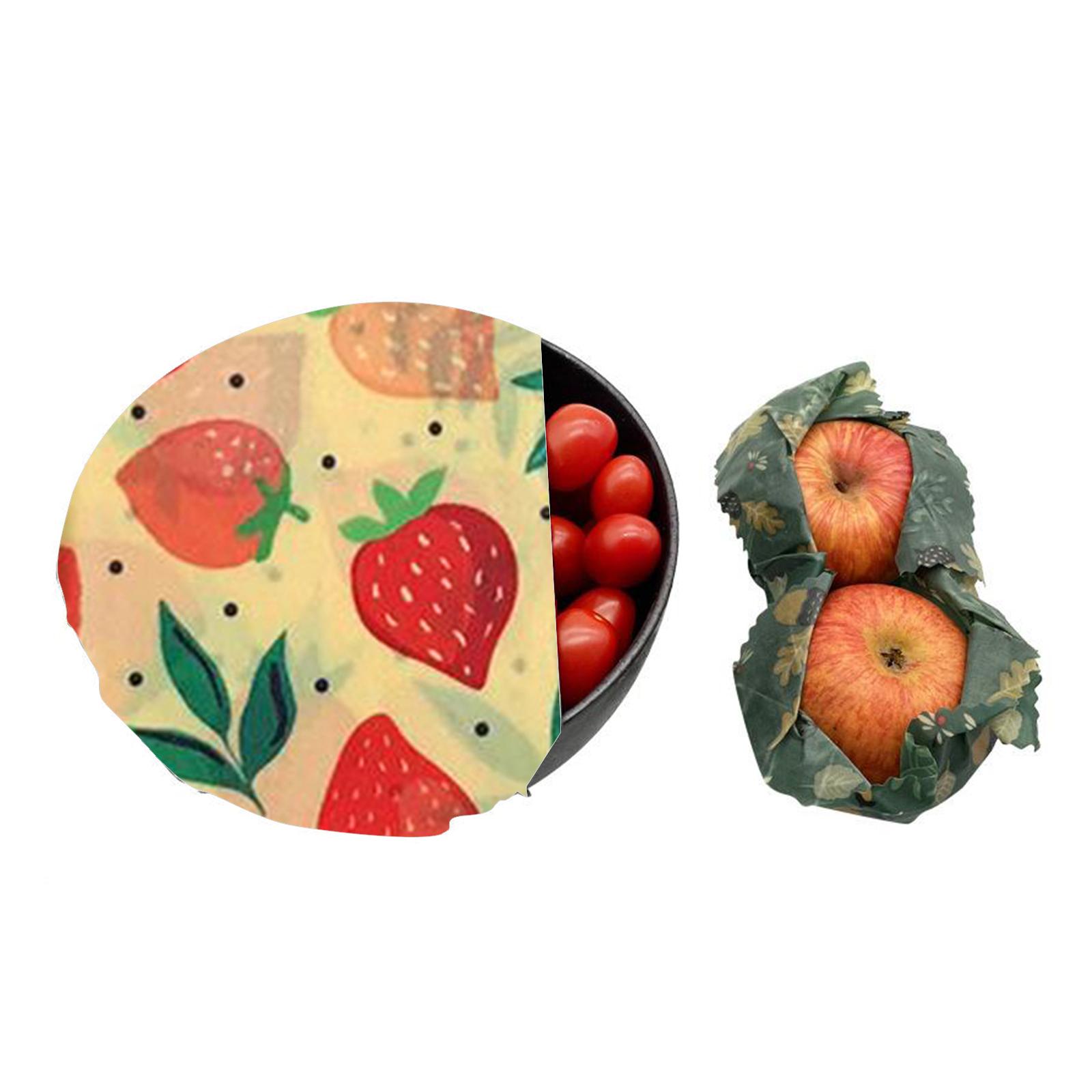 Beeswax Food Wrap - ผ้าห่ออาหารขี้ผึ้ง 4 ชิ้น สำหรับห่ออาหารแบบยั่งยืนและย่อยสลายได้