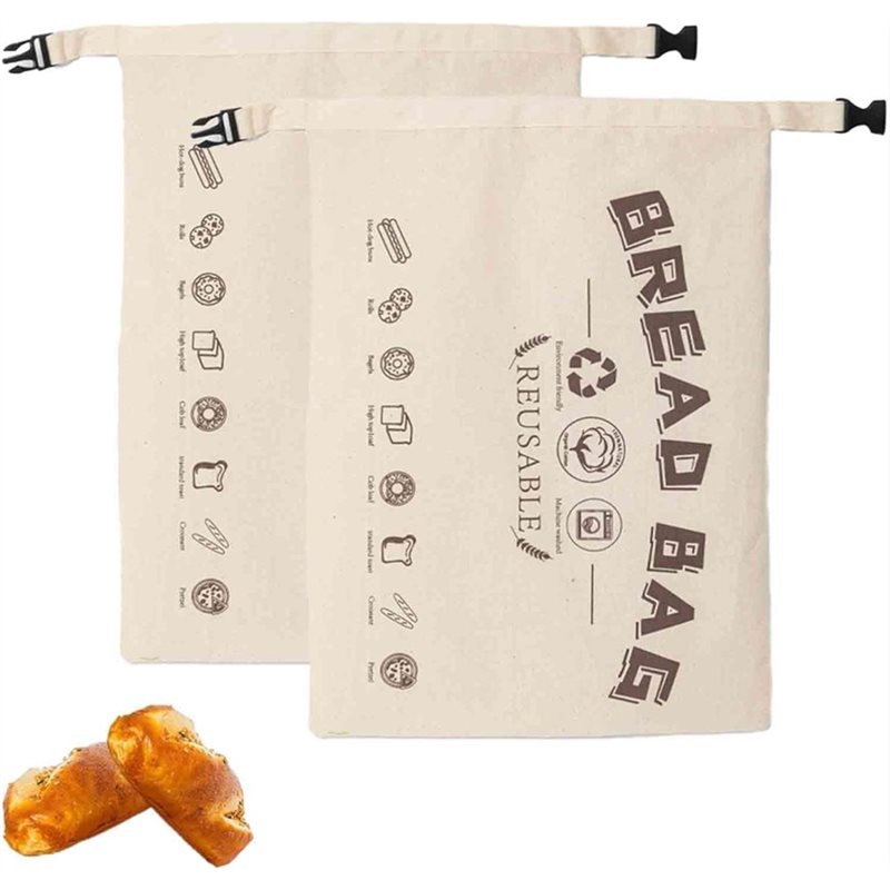 Beeswax Food Wrap - ถุงขนมปังขี้ผึ้งแบบใช้ซ้ำได้ 2 แพ็ค-ใช้ซ้ำได้สำหรับขนมปังโฮมเมดและขนมปังรสเปรี้ยว, ผ้าห่อเก็บอาหารผ้าฝ้ายอย่างดี