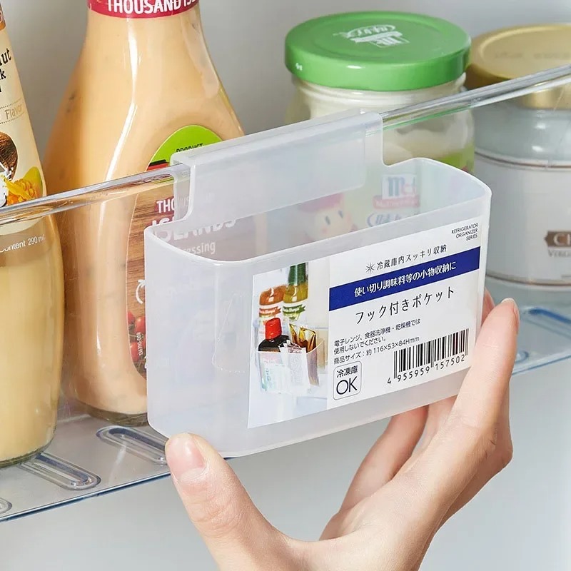 Food Storage Rack For Kitchen - 1/2/5 ชิ้น ชั้นวางของข้างประตูตู้เย็น กล่องเก็บผักและผลไม้ เหมาะสำหรับเก็บไข่ อาหารแช่แข็ง