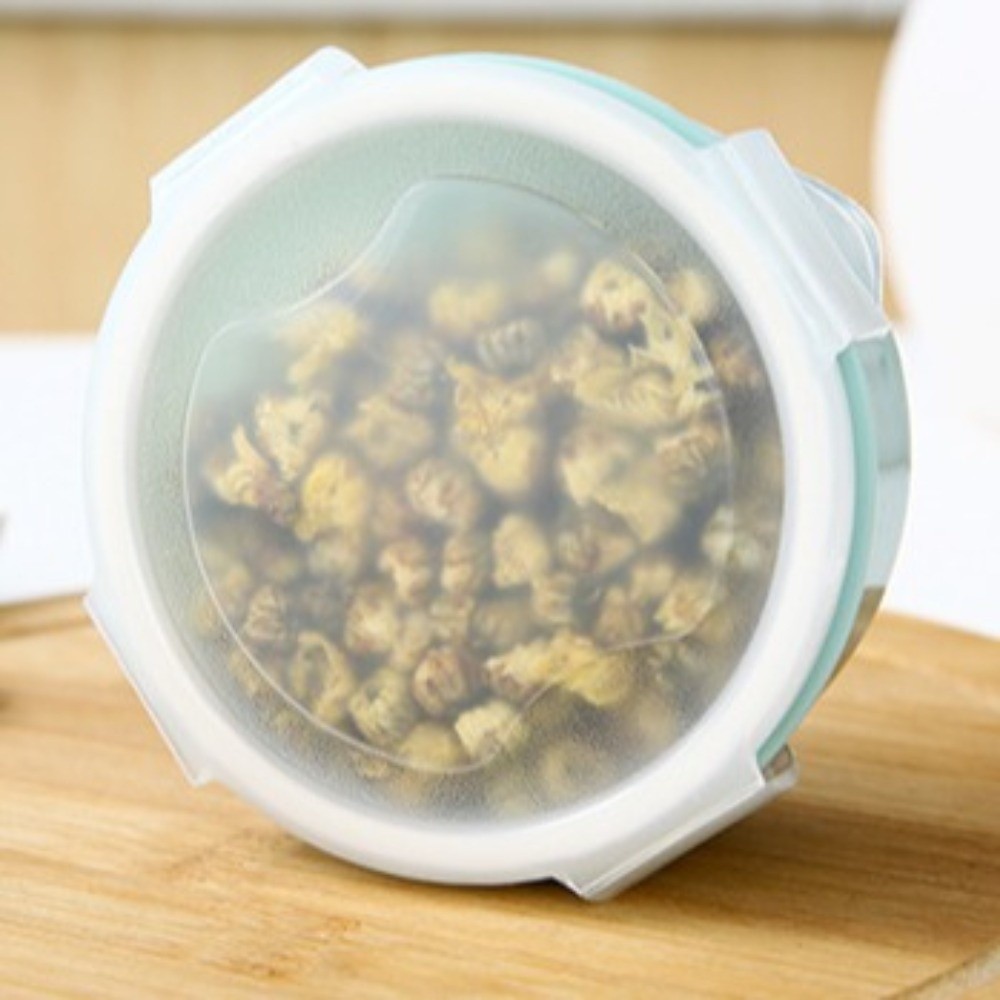 Lock And Lock Food Storage - กล่องเก็บอาหารพลาสติกทรงกลมแบบปิดสนิท 5 ชิ้น พร้อมฝาปิดแบบล็อค สำหรับเก็บอาหารในตู้เย็น