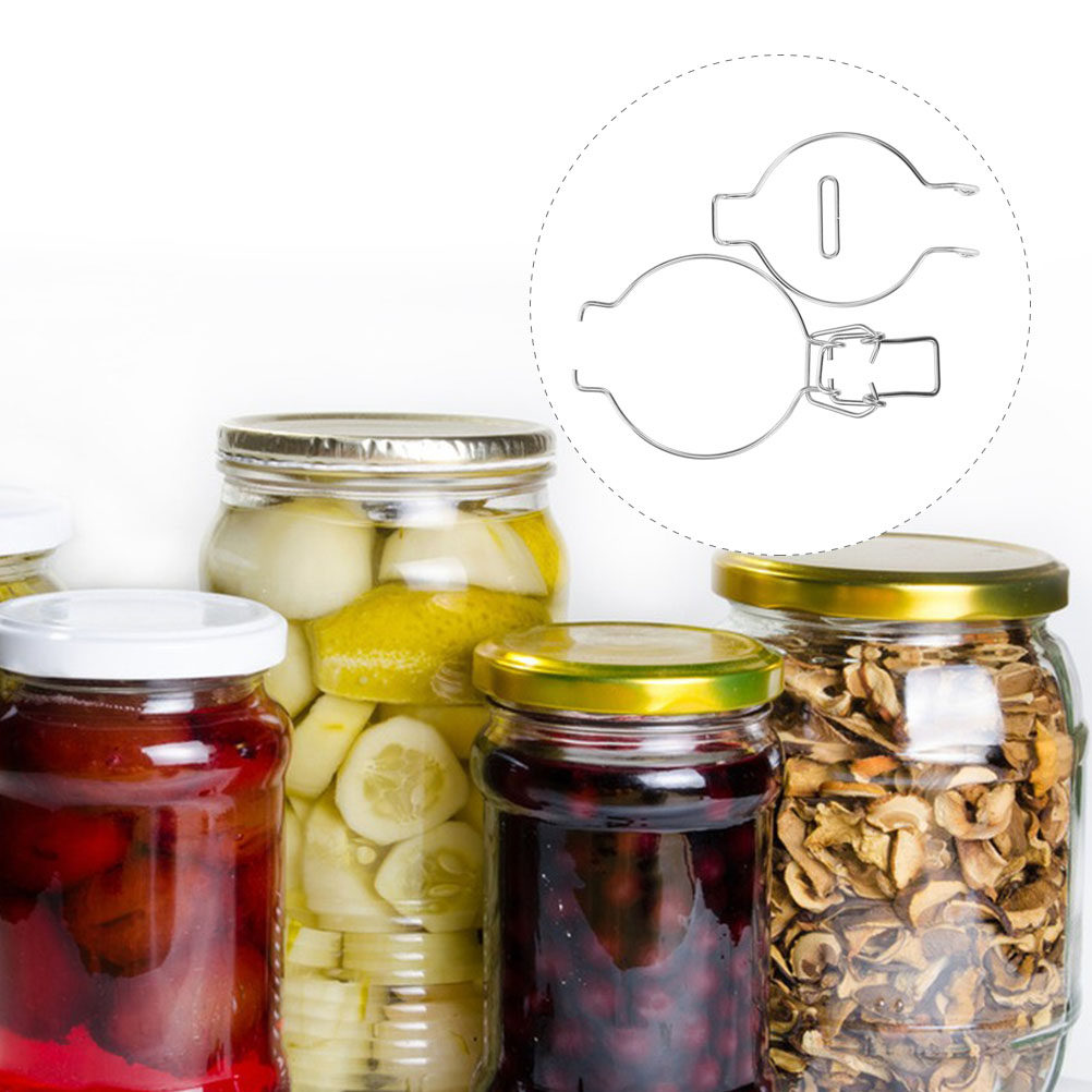 Food Storage Design - คลิปล็อคฝาขวดแก้ว 12 ชิ้น ทำจากสแตนเลส ปิดผนึกแน่นสนิท ดีไซน์สปริง