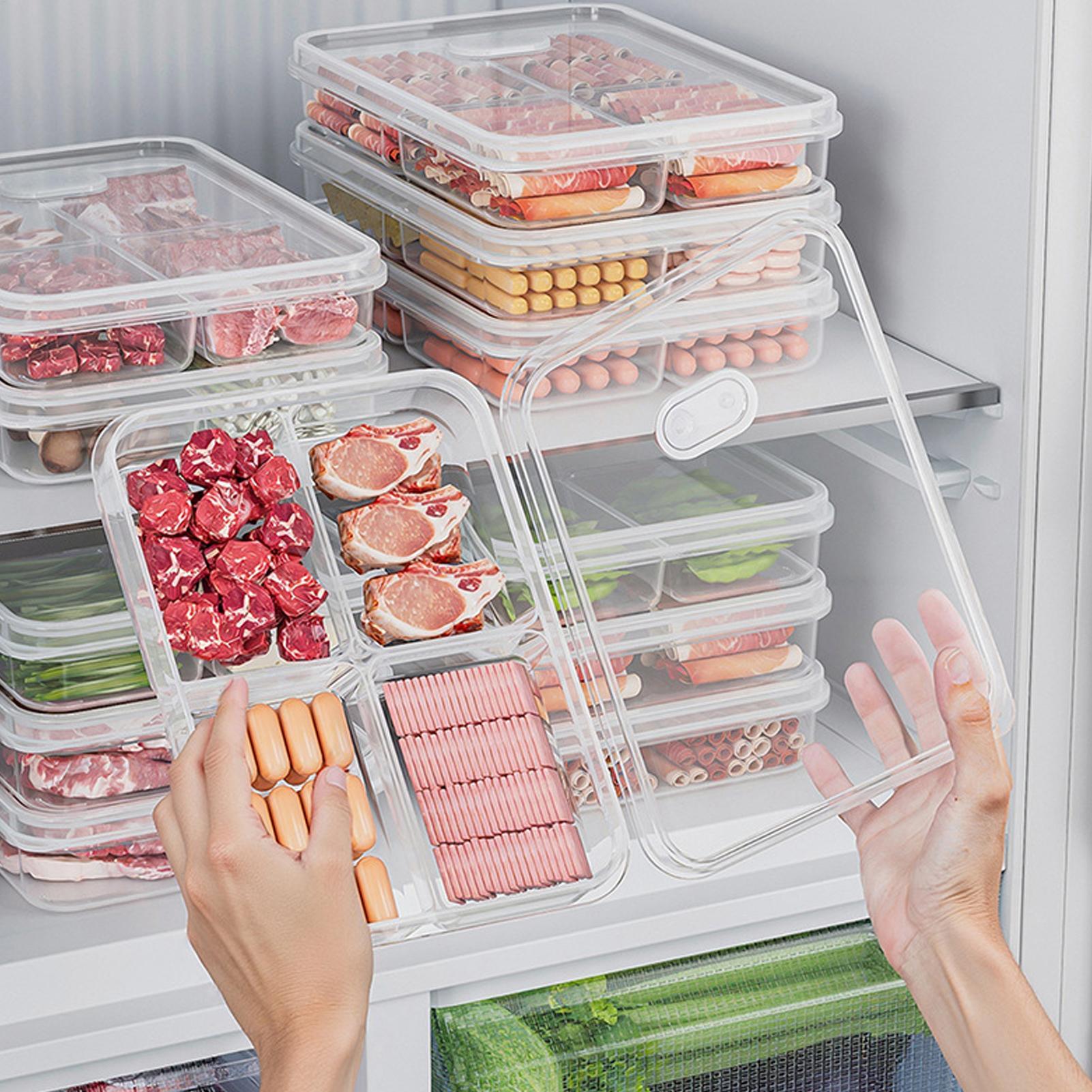 Food Storage Design - กล่องเก็บของในตู้เย็น 1 ชิ้น กล่องเก็บเนื้อสัตว์และผักเพื่อรักษาความสด กล่องเก็บอาหารโปร่งใส กล่องจัดระเบียบในครัว