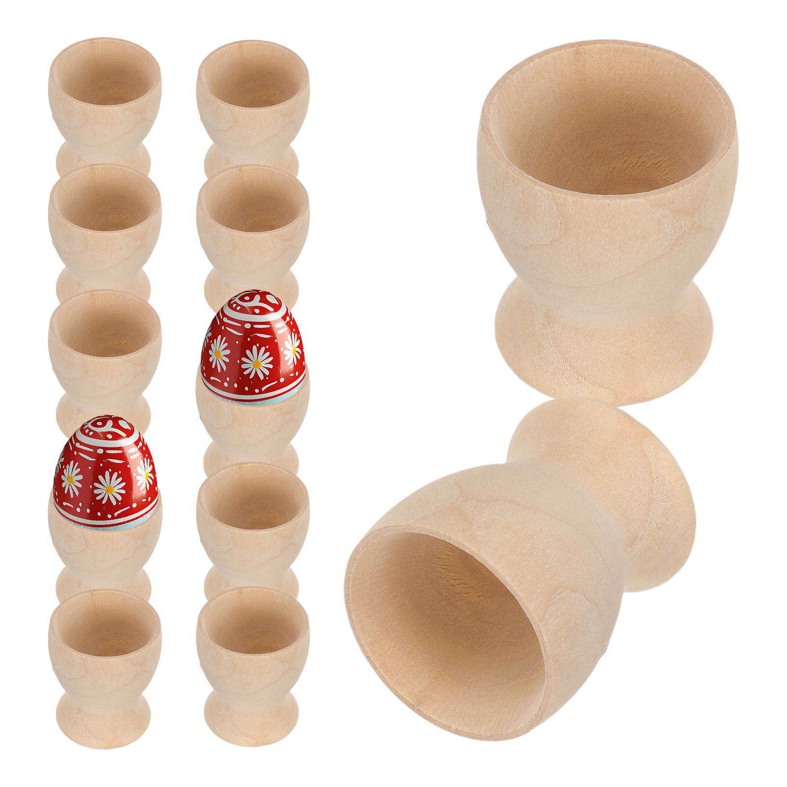 ถ้วยใส่ไข่ไม้ 12 ชิ้น สำหรับเด - Egg Storage Holder บทวิจารณ์และราคา