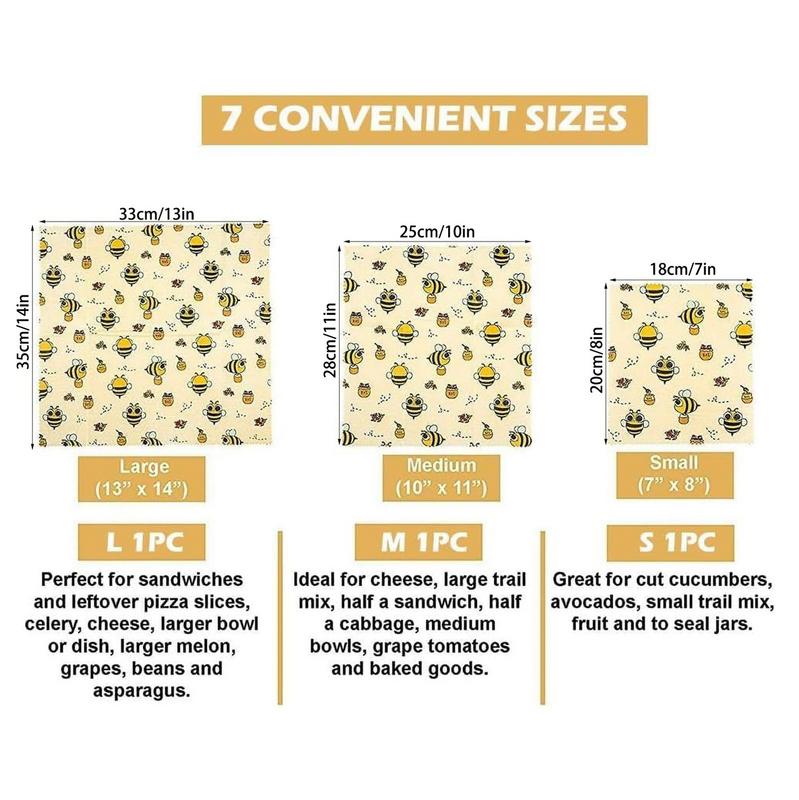 3ชิ้นผ้าสำหรับเก็บอาหารสดอาหาร - Beeswax Food Wrap บทวิจารณ์และราคา