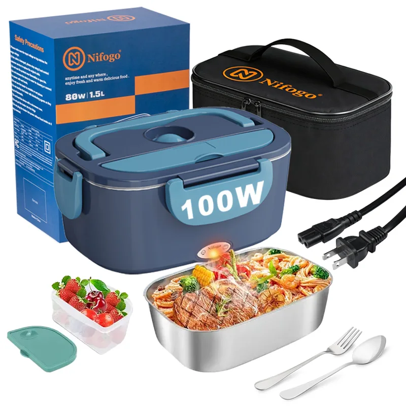 กล่องอาหารกลางวันไฟฟ้า 100W คว - Food Storage Box Stainless Steel บทวิจารณ์และราคา