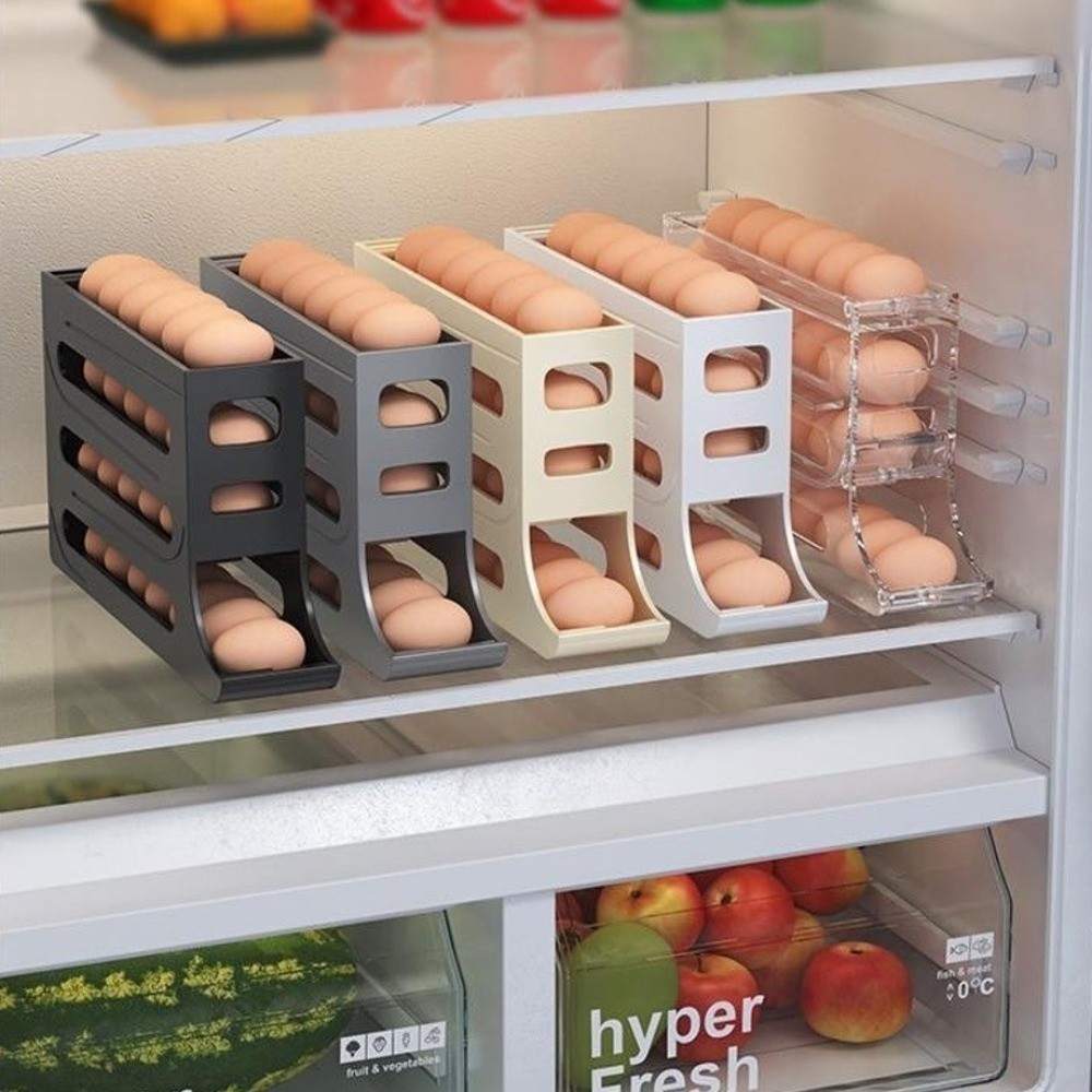 กล่องเก็บไข่พลาสติกใหม่ 4 ชั้น - Egg Storage Holder บทวิจารณ์และราคา
