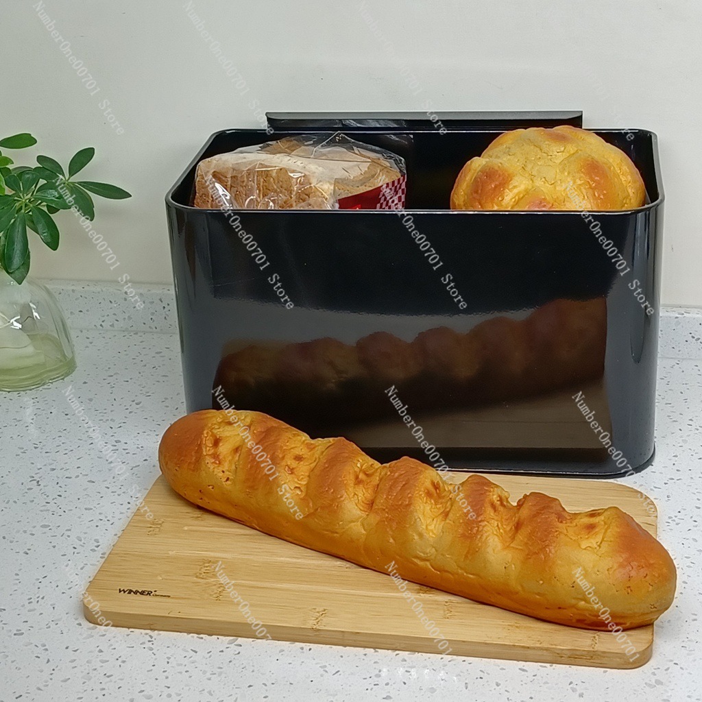 กล่องใส่ขนมปังในครัวพร้อมฝาไม้ - Food Storage Box Stainless Steel บทวิจารณ์และราคา