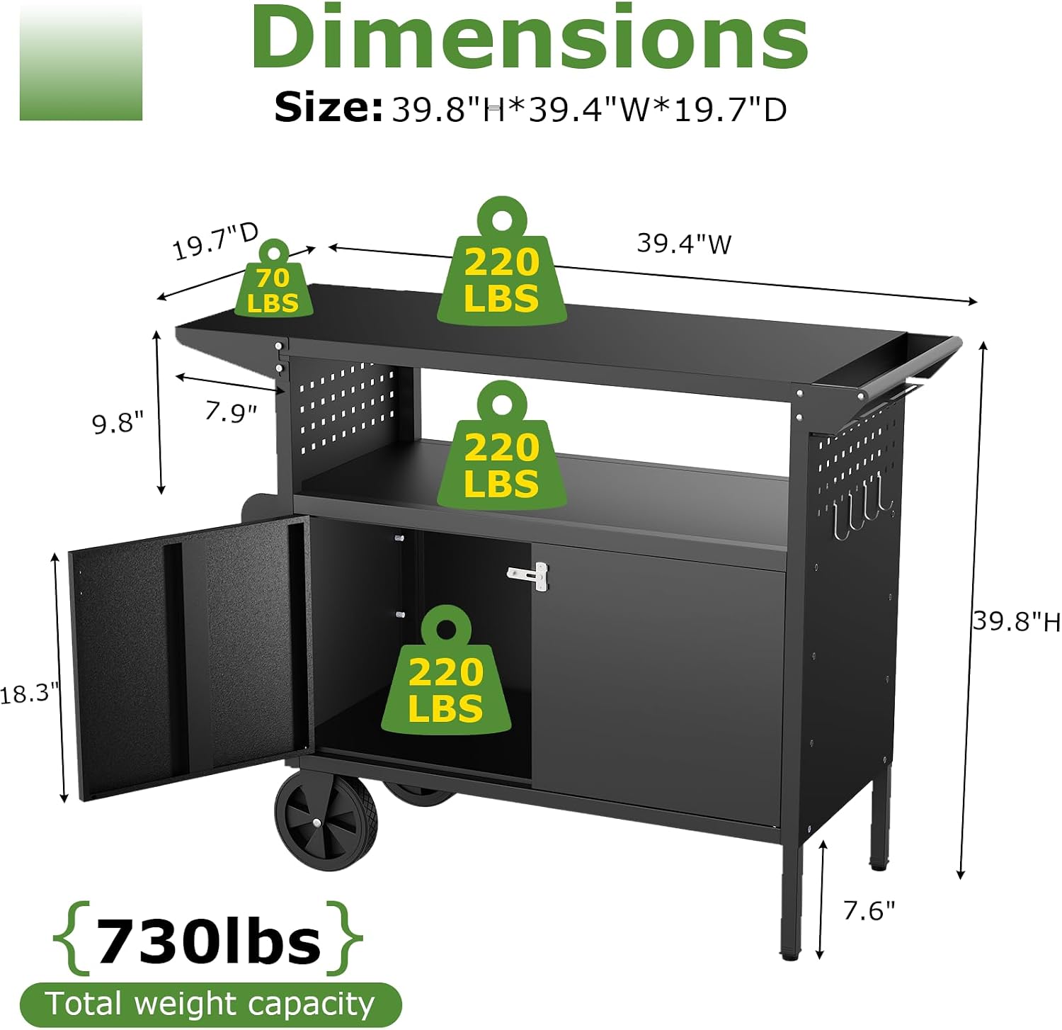 รถเข็นปิ้งย่างกลางแจ้งพร้อมโต๊ - Food Storage And Preservation บทวิจารณ์และราคา