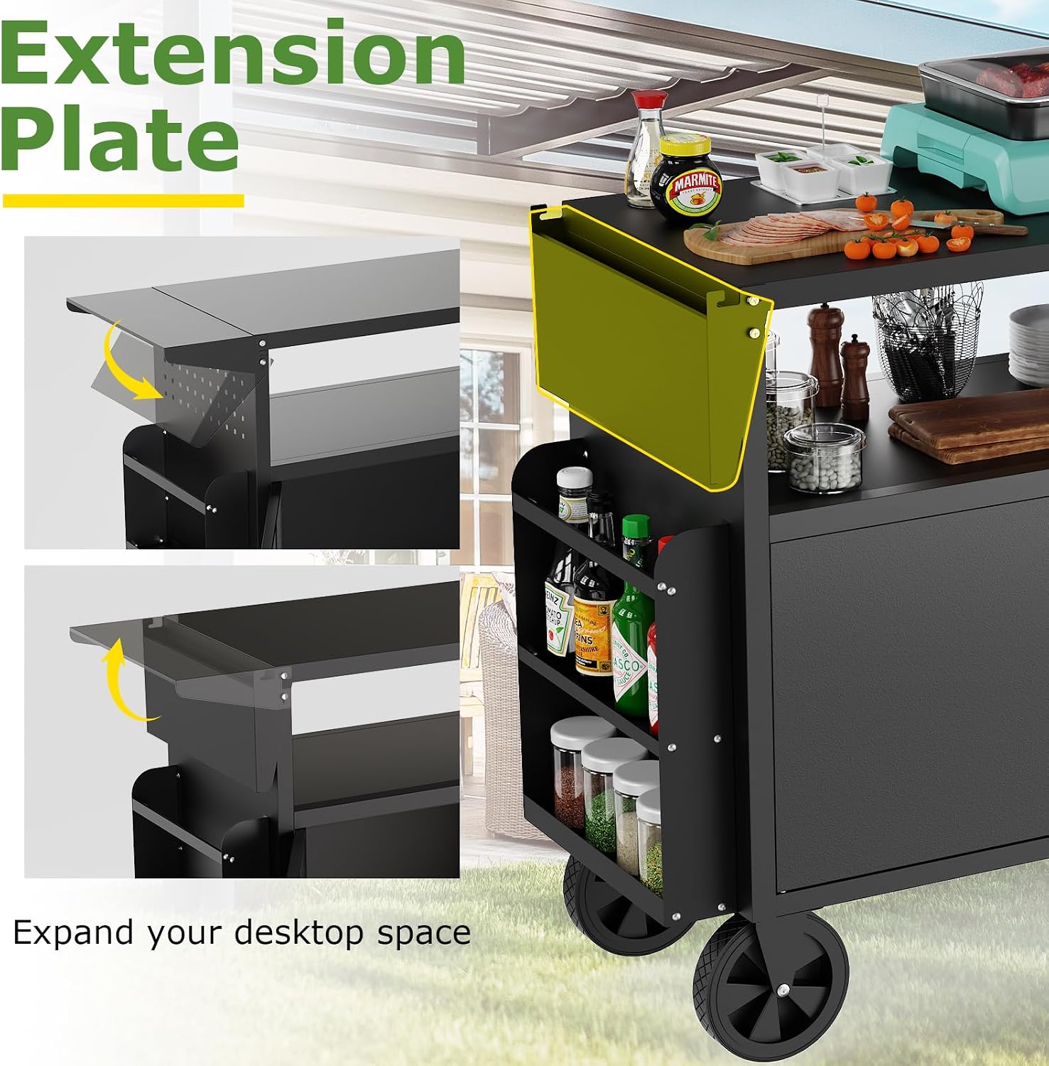 รถเข็นปิ้งย่างกลางแจ้งพร้อมโต๊ - Food Storage And Preservation บทวิจารณ์และราคา