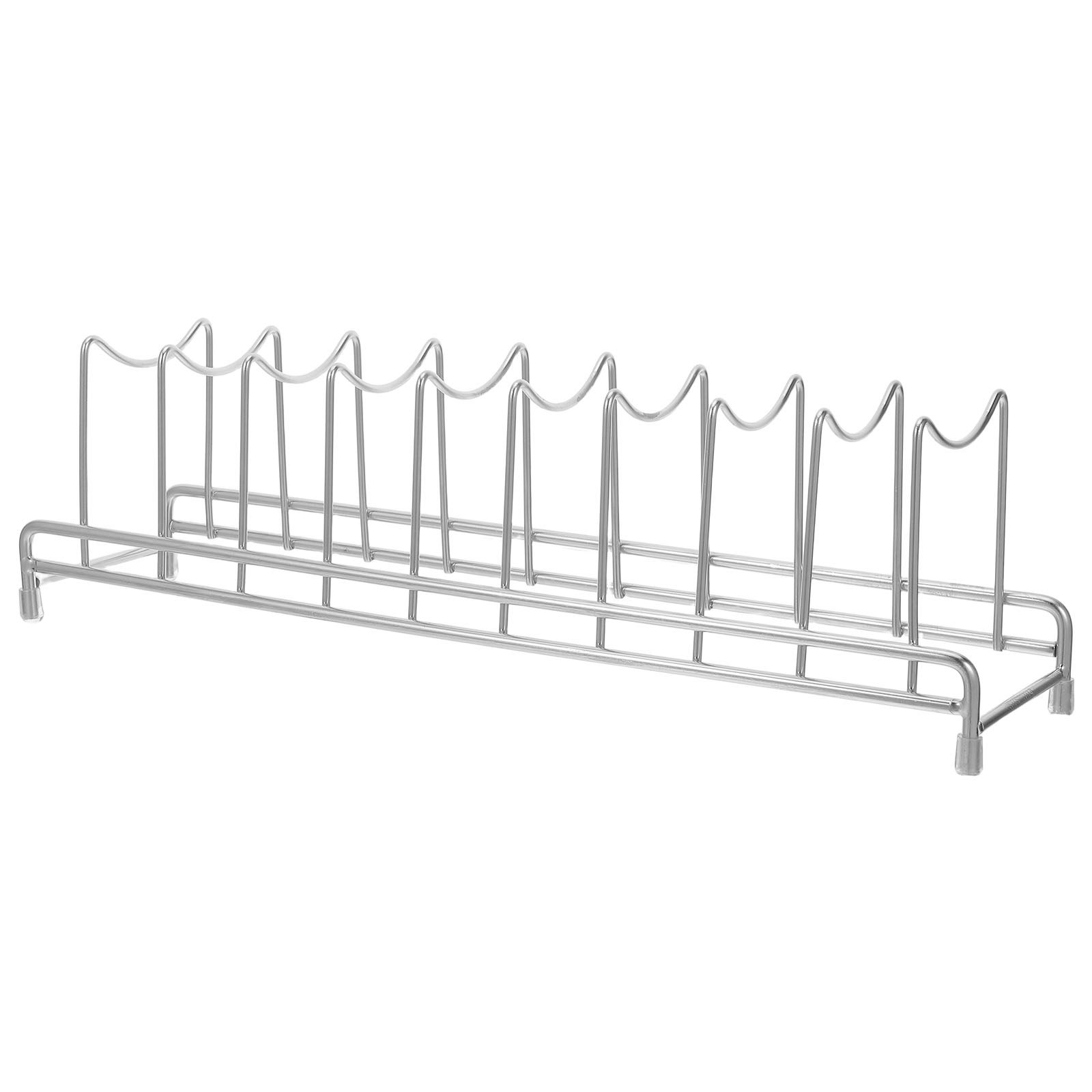 ชั้นวางฝาหม้อสแตนเลส 9 ช่อง สำ - Food Storage Rack For Kitchen บทวิจารณ์และราคา