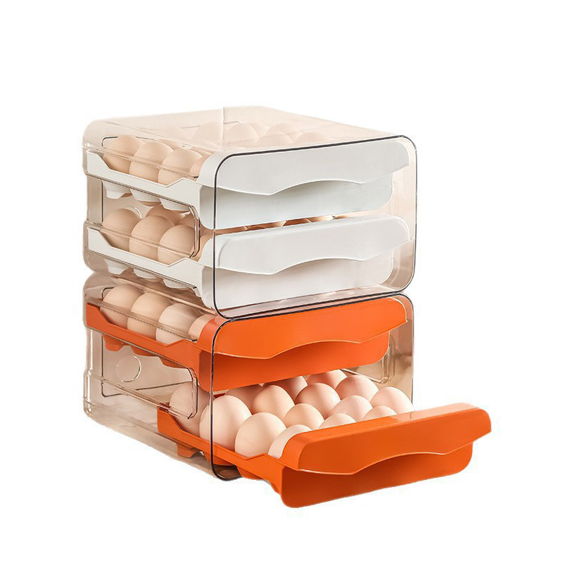 กล่องเก็บไข่สองชั้นพร้อมลิ้นชั - Egg Storage Holder บทวิจารณ์และราคา