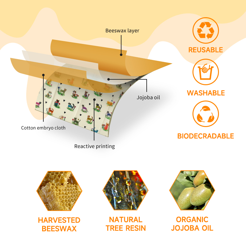 6 แพ็ค (2S. 2M, 2L) ผ้าห่ออาหา - Beeswax Food Wrap บทวิจารณ์และราคา
