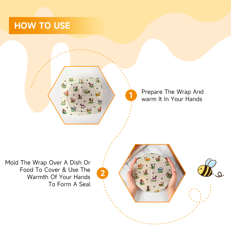 6 แพ็ค (2S. 2M, 2L) ผ้าห่ออาหา - Beeswax Food Wrap บทวิจารณ์และราคา