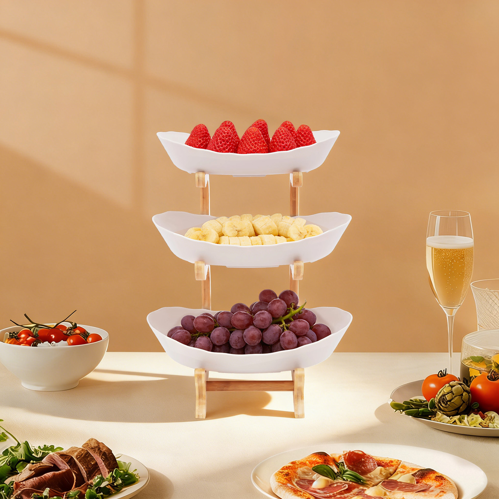 ชั้นวางผักแบบหลายชั้น ชั้นวางข - Food Storage Rack For Kitchen บทวิจารณ์และราคา