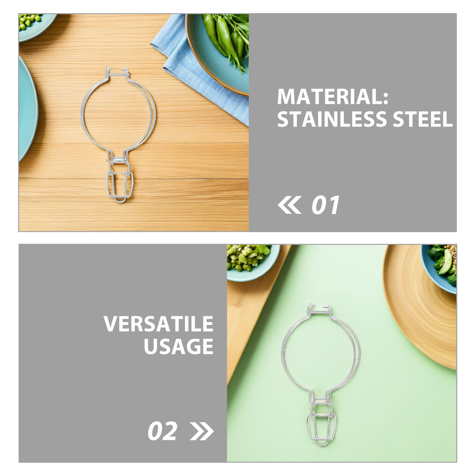 ชุด 6 ชิ้น ตัวล็อกสปริงสแตนเลส - Food Storage And Preservation บทวิจารณ์และราคา