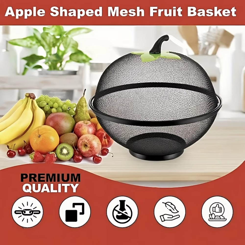 ตะกร้าผลไม้โลหะพร้อมฝาปิดตาข่า - Food Storage Rack For Kitchen บทวิจารณ์และราคา