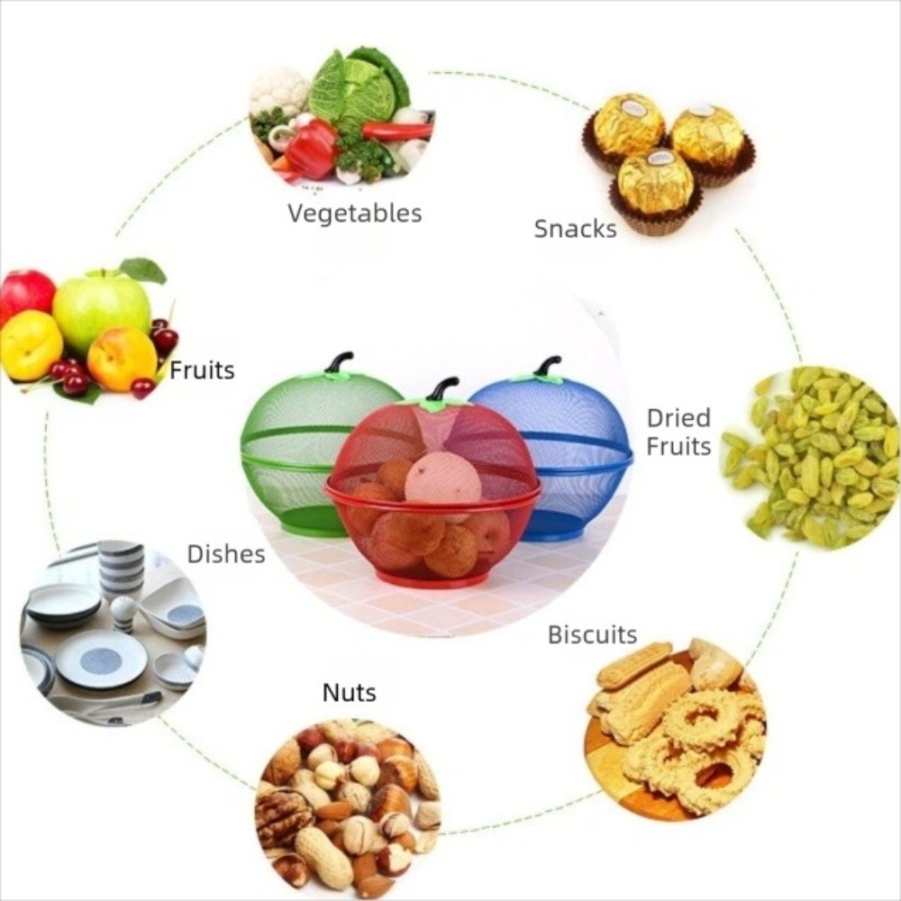 ตะกร้าผลไม้โลหะพร้อมฝาปิดตาข่า - Food Storage Rack For Kitchen บทวิจารณ์และราคา