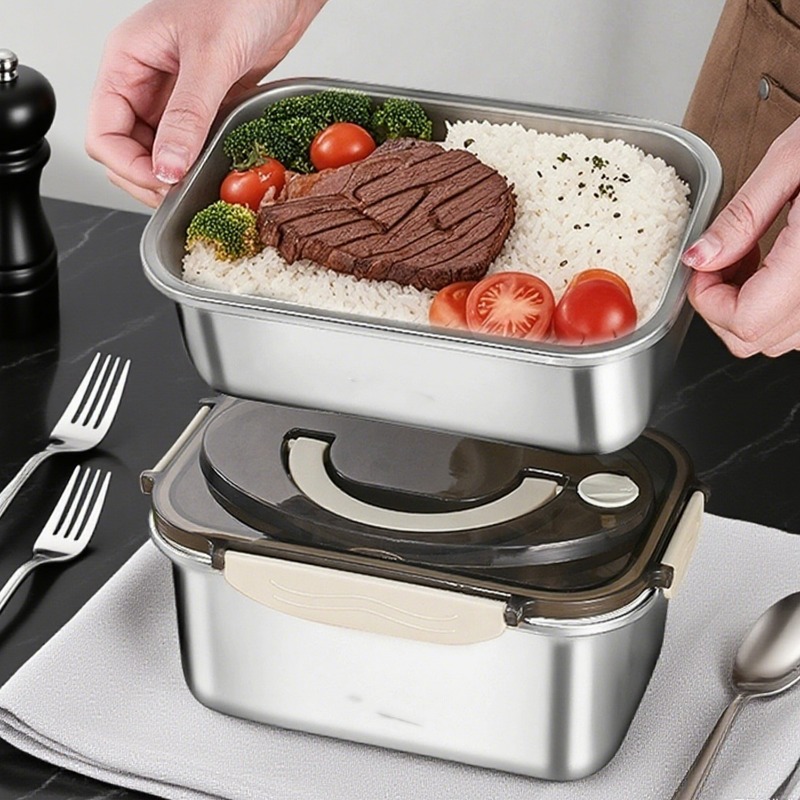 กล่องเบนโตะความจุขนาดใหญ่ กล่อ - Food Storage Box Stainless Steel บทวิจารณ์และราคา