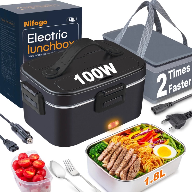 กล่องอาหารกลางวันไฟฟ้าแบบมีระบ - Food Storage Box Stainless Steel บทวิจารณ์และราคา