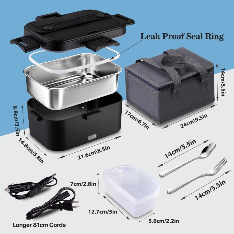 กล่องอาหารกลางวันไฟฟ้าแบบมีระบ - Food Storage Box Stainless Steel บทวิจารณ์และราคา