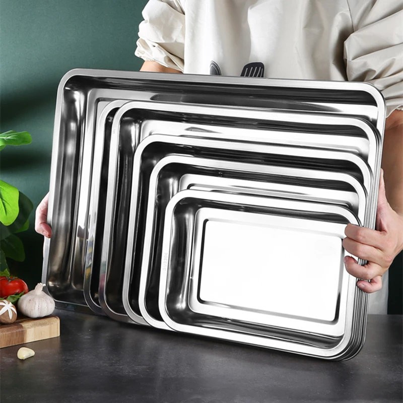 สแตนเลสบาร์บีคิวชาเก็บถาดเสิร์ - Food Storage Restaurant บทวิจารณ์และราคา