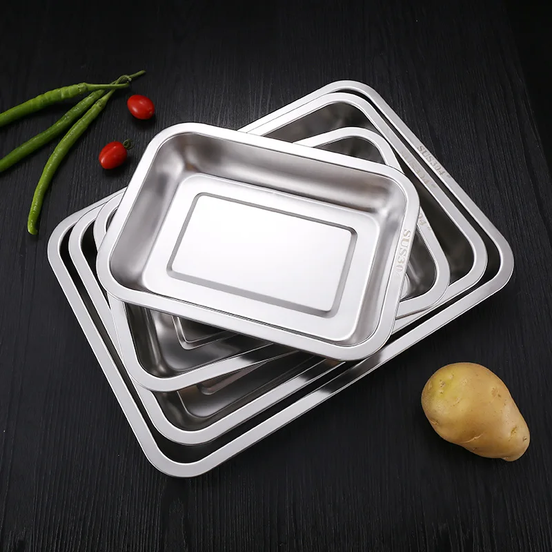 สแตนเลสบาร์บีคิวชาเก็บถาดเสิร์ - Food Storage Restaurant บทวิจารณ์และราคา