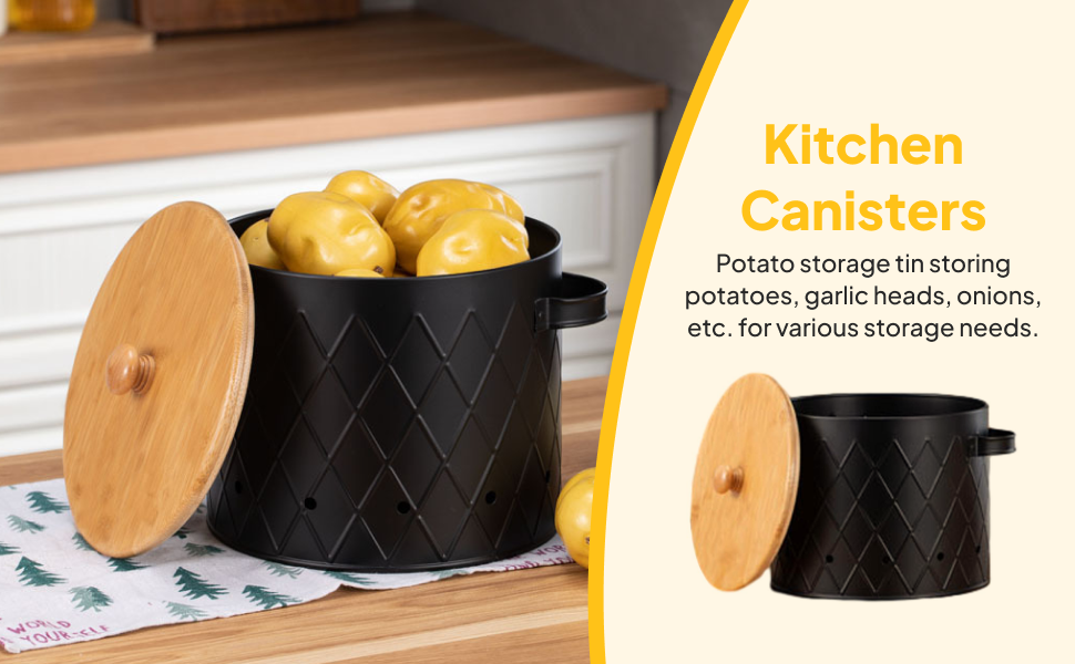 กระป๋องเก็บมันฝรั่งแบบวินเทจ ก - Food Storage Restaurant บทวิจารณ์และราคา