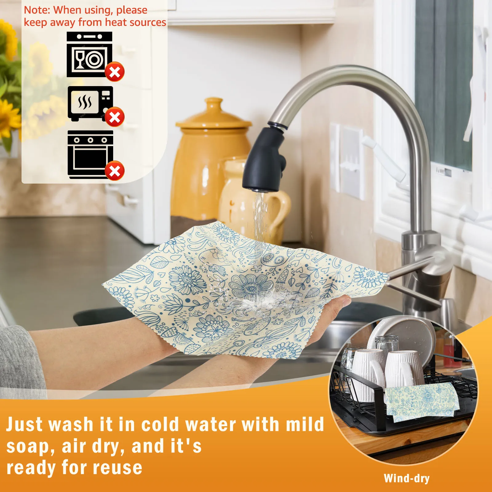 ผ้าห่ออาหารออร์แกนิคจากขี้ผึ้ง - Beeswax Food Wrap บทวิจารณ์และราคา