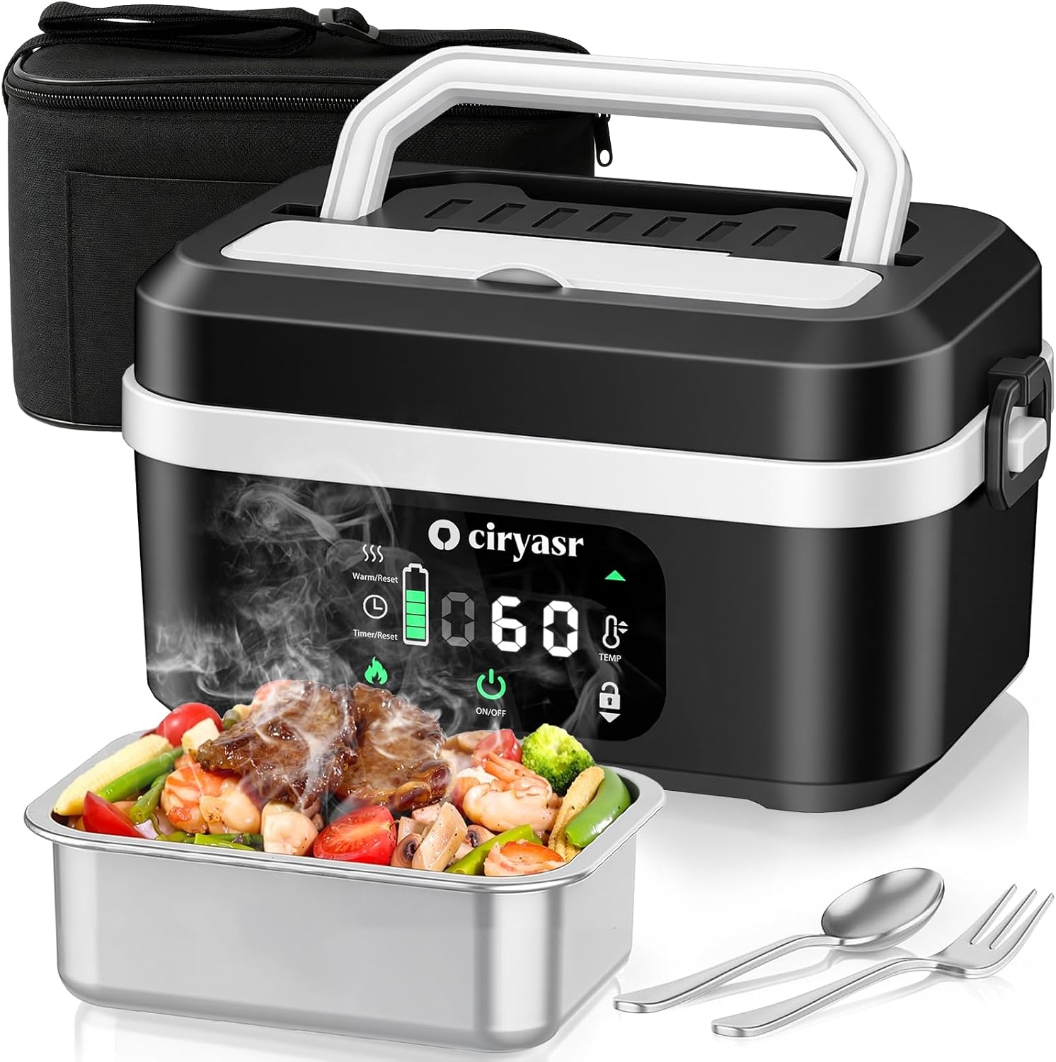 กล่องอาหารกลางวันไฟฟ้าทรงพลัง  - Food Storage Box Stainless Steel บทวิจารณ์และราคา