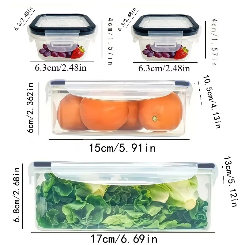 ชุด 8 ชิ้น ประกอบด้วย 4 กล่องแ - Food Storage Design บทวิจารณ์และราคา