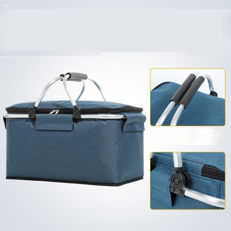 ตะกร้าปิกนิกแบบพับได้แบบแบนพร้ - Food Storage Design บทวิจารณ์และราคา