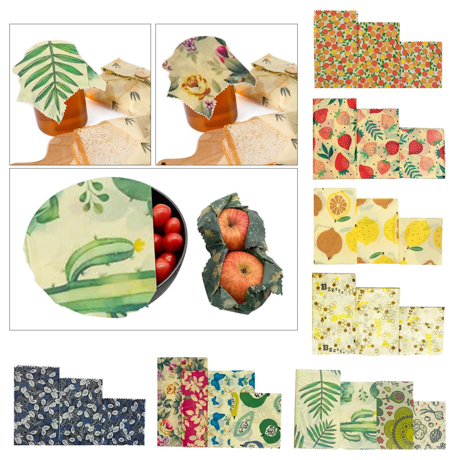 ผ้าห่ออาหารขี้ผึ้ง 4 ชิ้น สำหร - Beeswax Food Wrap บทวิจารณ์และราคา