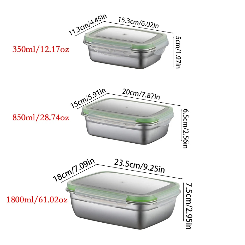 ชุดกล่องอาหารกลางวันสแตนเลส 30 - Food Storage Box Stainless Steel บทวิจารณ์และราคา