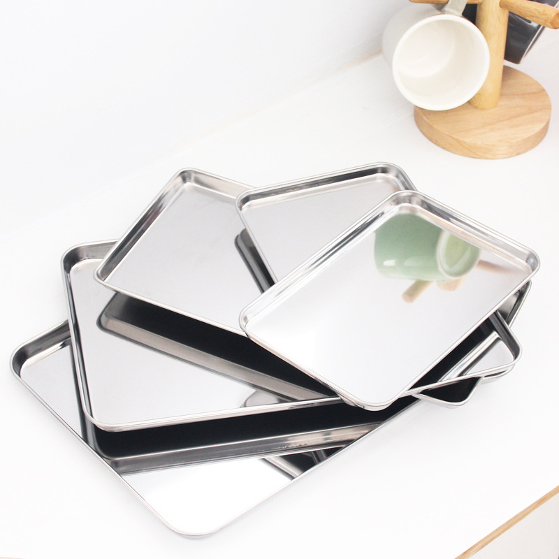 ถาดสแตนเลสทรงสี่เหลี่ยมสำหรับเ - Food Storage Restaurant บทวิจารณ์และราคา