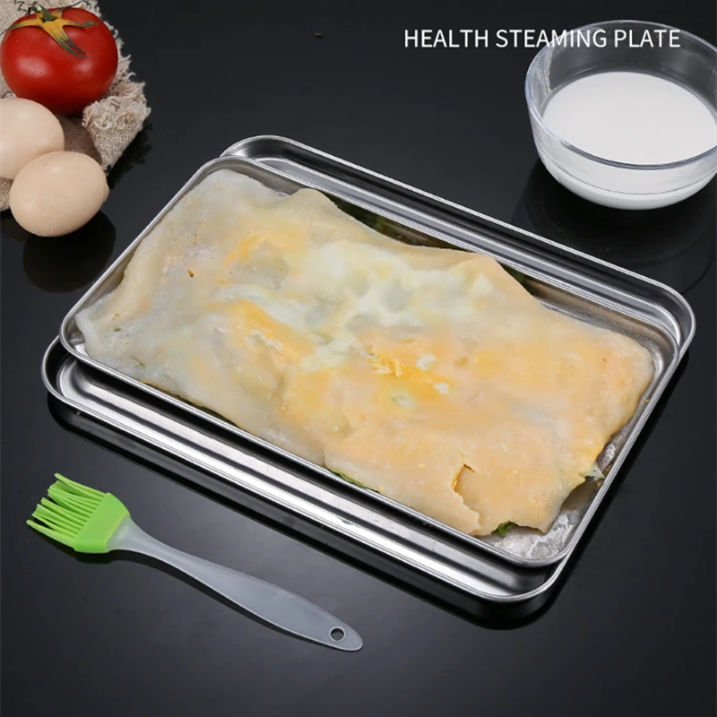 ถาดสแตนเลสทรงสี่เหลี่ยมสำหรับเ - Food Storage Restaurant บทวิจารณ์และราคา