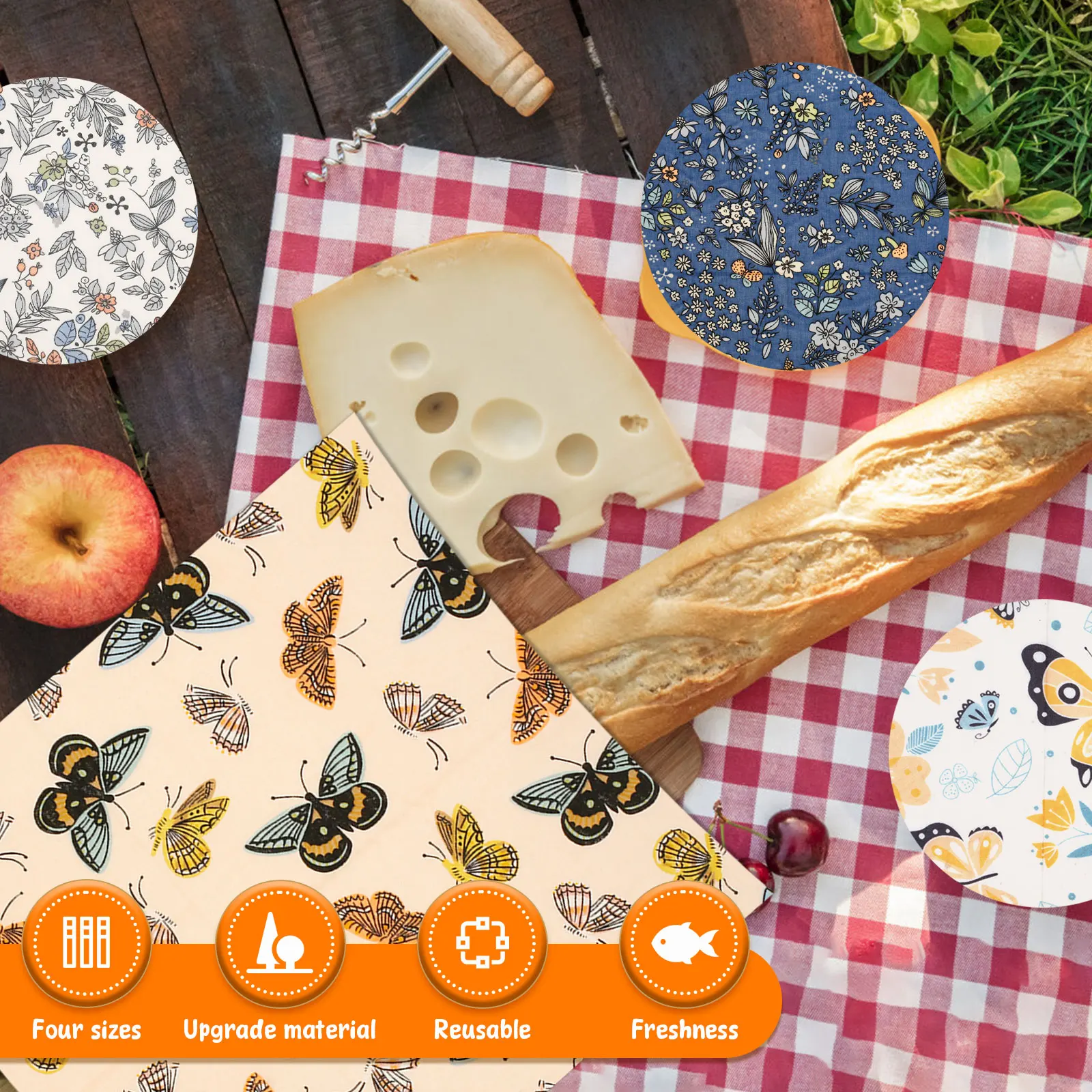 ชุดผ้าห่ออาหารจากขี้ผึ้ง 11 ชิ - Beeswax Food Wrap บทวิจารณ์และราคา