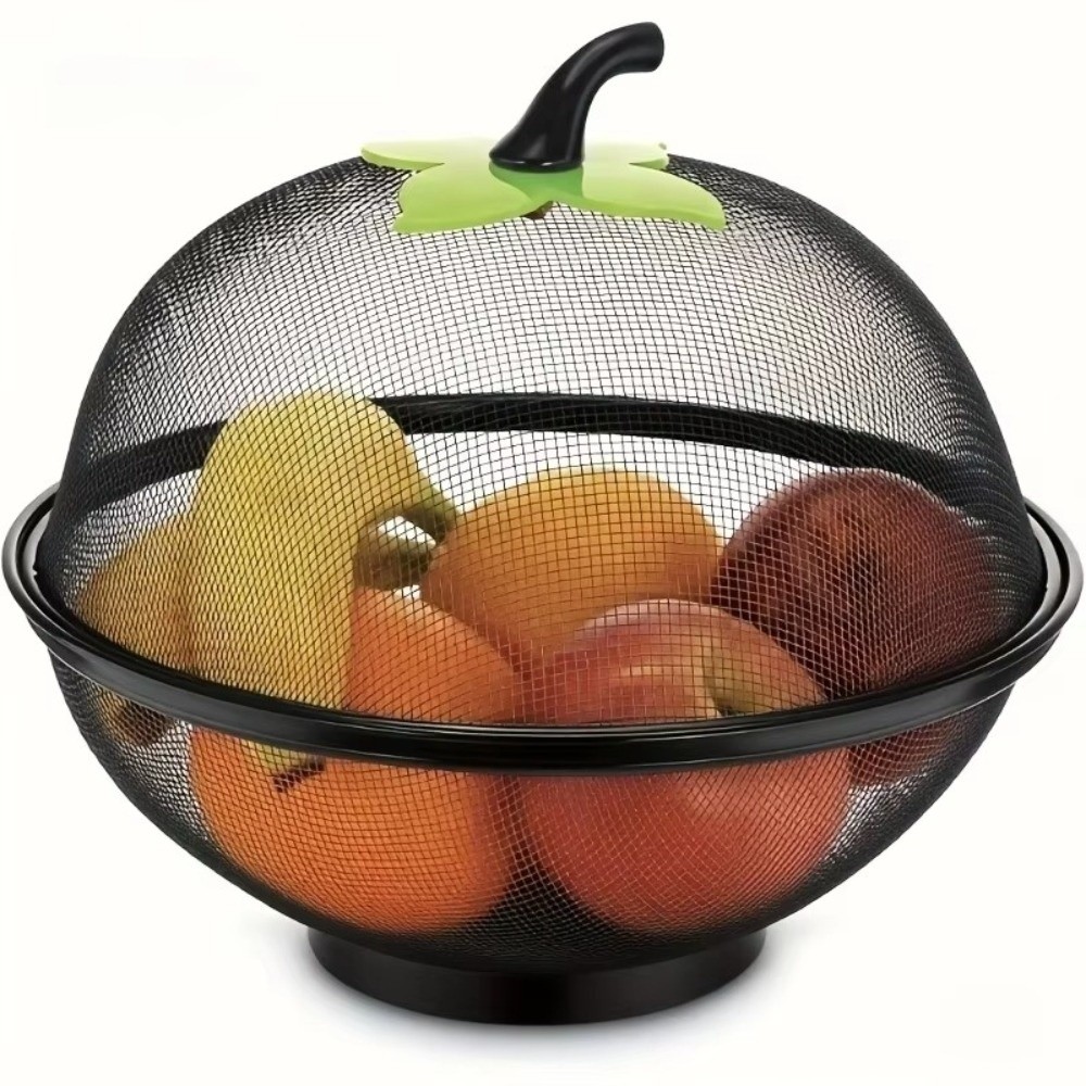 ตะกร้าผลไม้โลหะพร้อมฝาครอบตาข่ - Food Storage Rack For Kitchen บทวิจารณ์และราคา