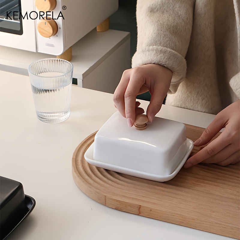 กล่องใส่เนยเซรามิกพร้อมฝาปิด ท - Food Storage Restaurant บทวิจารณ์และราคา