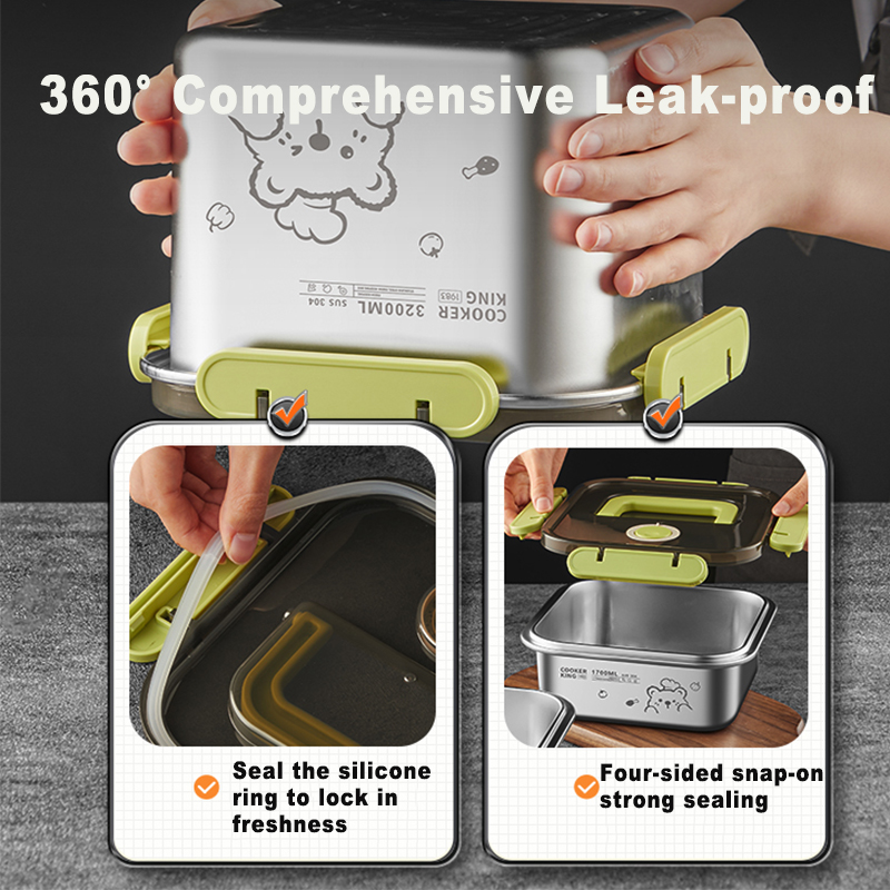 COOKER KING 420ml-6200ml ภาชนะ - Food Storage Box Stainless Steel บทวิจารณ์และราคา