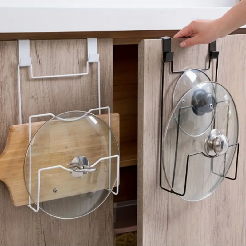 แขวนฝาหม้อRackสําหรับตู้ประตูค - Food Storage Shelving บทวิจารณ์และราคา