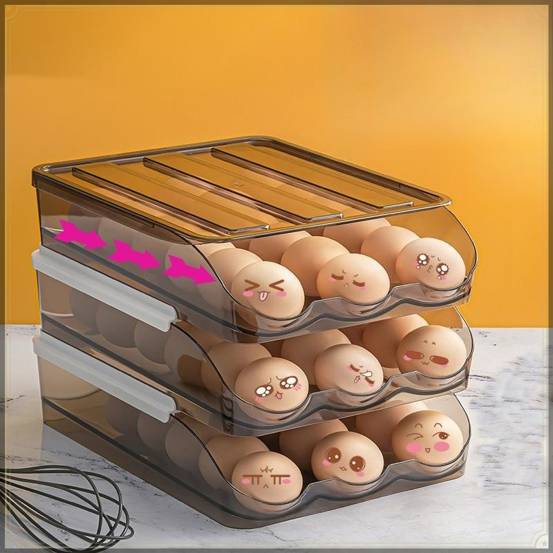 กล่องเก็บไข่แบบกลิ้ง PET ซ้อนก - Egg Storage Holder บทวิจารณ์และราคา