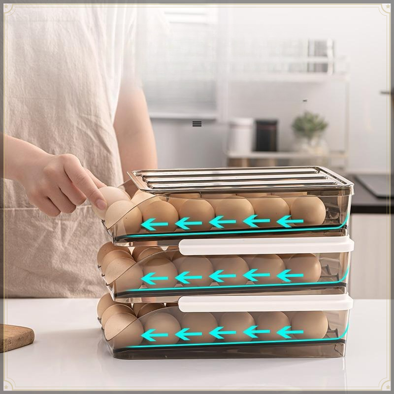 กล่องเก็บไข่แบบกลิ้ง PET ซ้อนก - Egg Storage Holder บทวิจารณ์และราคา