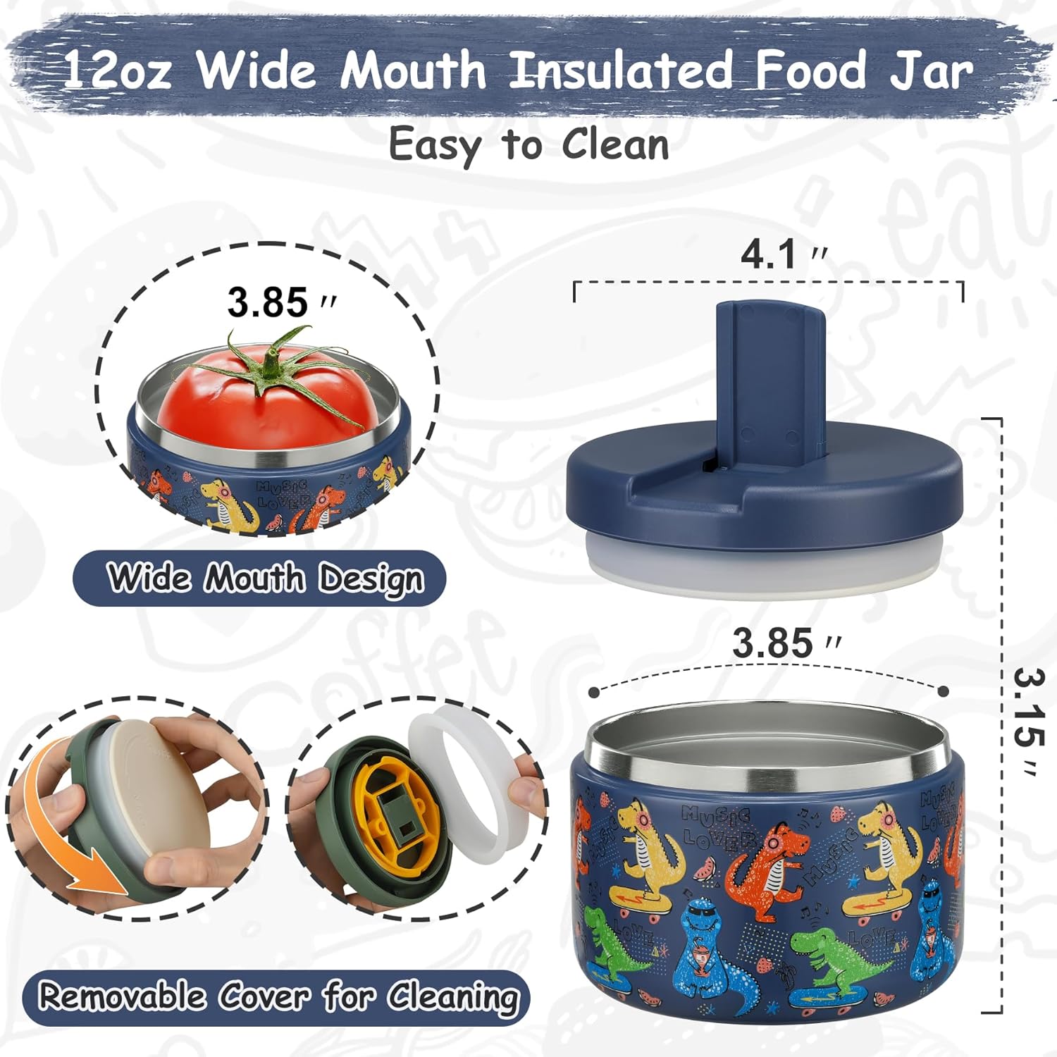 กระติกอาหารสุญญากาศขนาด 12 ออน - Food Storage Box Stainless Steel บทวิจารณ์และราคา
