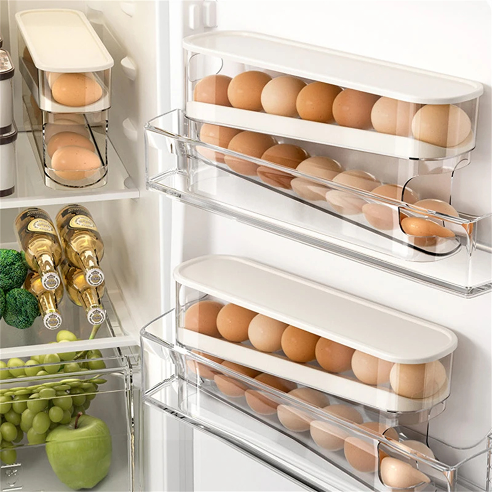 กล่องใส่ไข่แบบเลื่อน 1 ชิ้น กล - Egg Storage Holder บทวิจารณ์และราคา